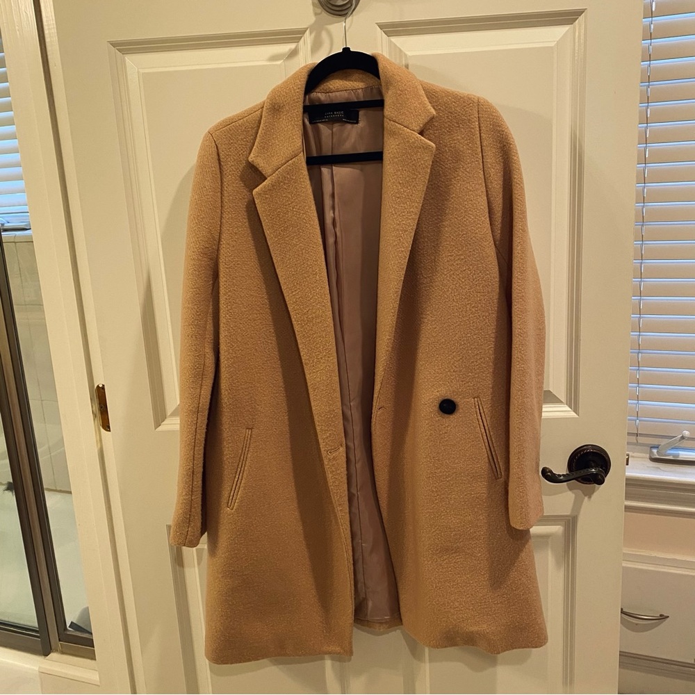zara camel coat